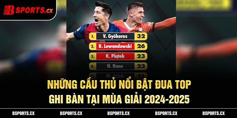 Những cầu thủ nổi bật đua top ghi bàn tại mùa giải 2024-2025